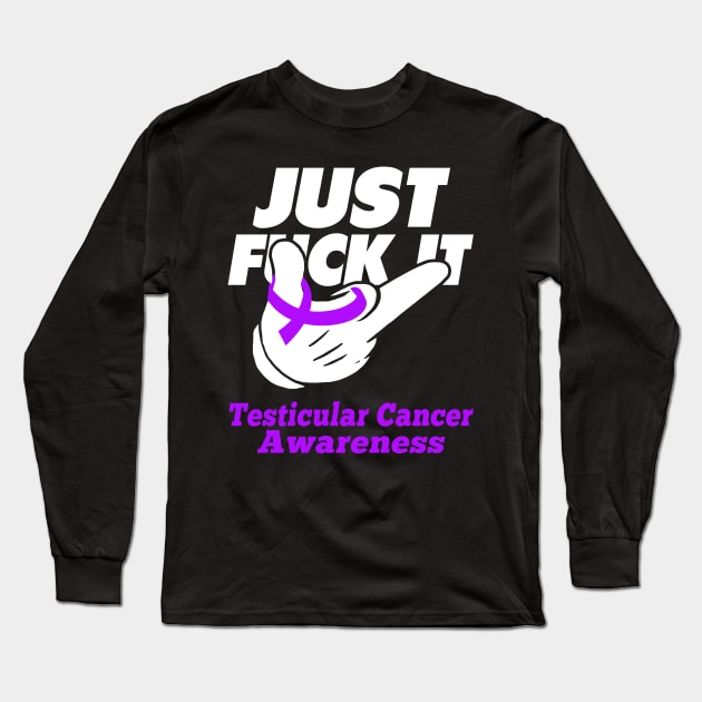 Testicular Cancer Awareness Warrior Support Testicular Cancer Gifts Long Sleeve T-Shirt by ThePassion99